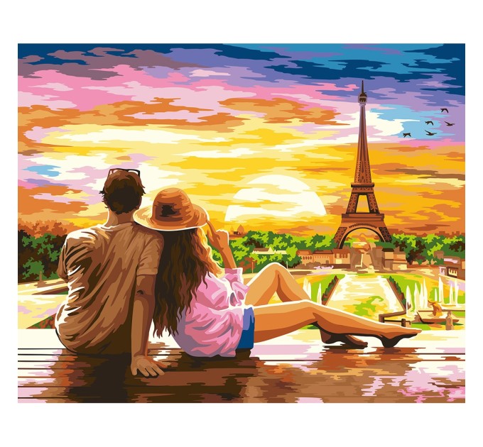 Картина по номерам Фрея «Романтика в Париже», 40х50 см, холст PNB/PL-142
