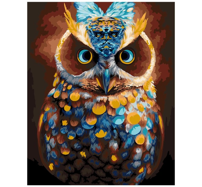 Картина по номерам Фрея (с поталью) «Волшебный филин», 40x50 см, холст PNB/PLPT-174