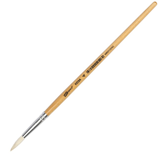 Кисть коза, круглая, №4, ArtSpace GH4_14546