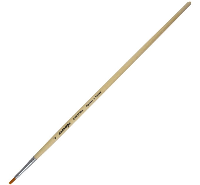 Кисть Синтетика плоская №4, длинная пЖС2-04,02Б