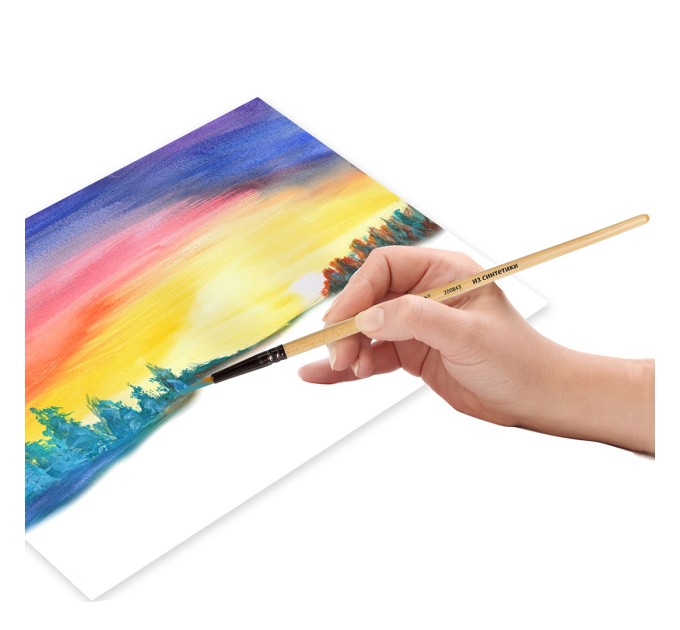 Кисть Синтетика круглая №3, ПИФАГОР 200843