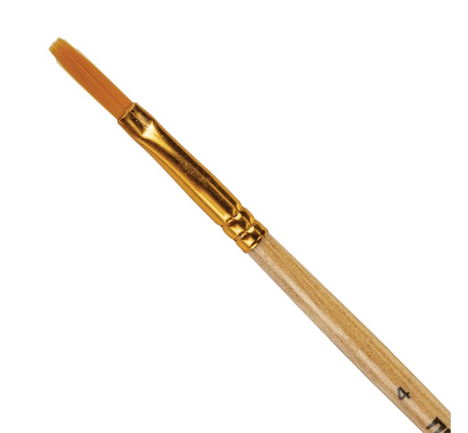 Кисть Синтетика плоская № 4, ПИФАГОР 200857