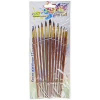 Кисти набор, Синтетика круглая, 13 шт GM5713