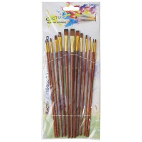 Кисти набор. Синтетика плоская, 13 шт GM5813