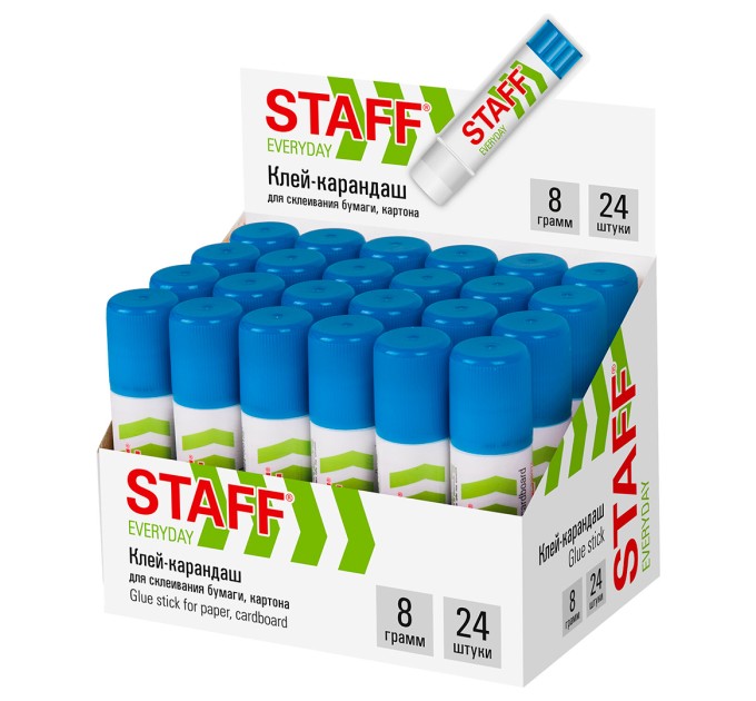 Клей карандаш 8 г, STAFF «EVERYDAY» 220374