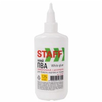 Клей ПВА 125 г, с дозатором STAFF 227387 Клей ПВА 125 г, с дозатором STAFF 227387