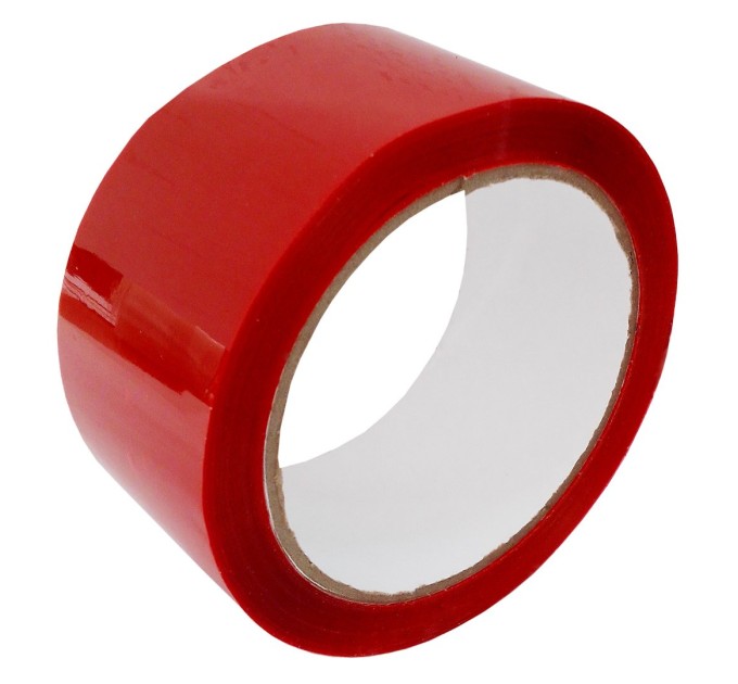 Клейкая лента (скотч) 48 мм х 66 м, 45 мкм, красная