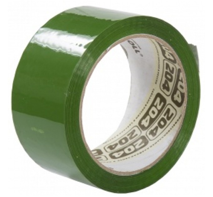 Клейкая лента (скотч) 48 мм х 66 м, 43 мкм, зеленая Нова Ролл 204зел