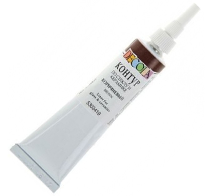 Контуры по стеклу и керамике 18 мл, коричневый, DECOLA 5303419