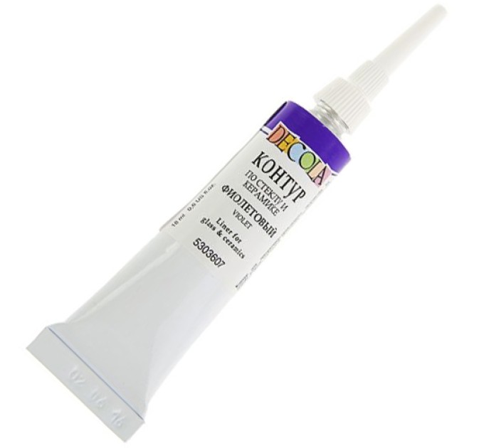 Контуры по стеклу и керамике 18 мл, фиолетовый, DECOLA 5303607