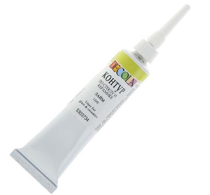 Контуры по стеклу и керамике 18 мл, лайм, DECOLA 5303734