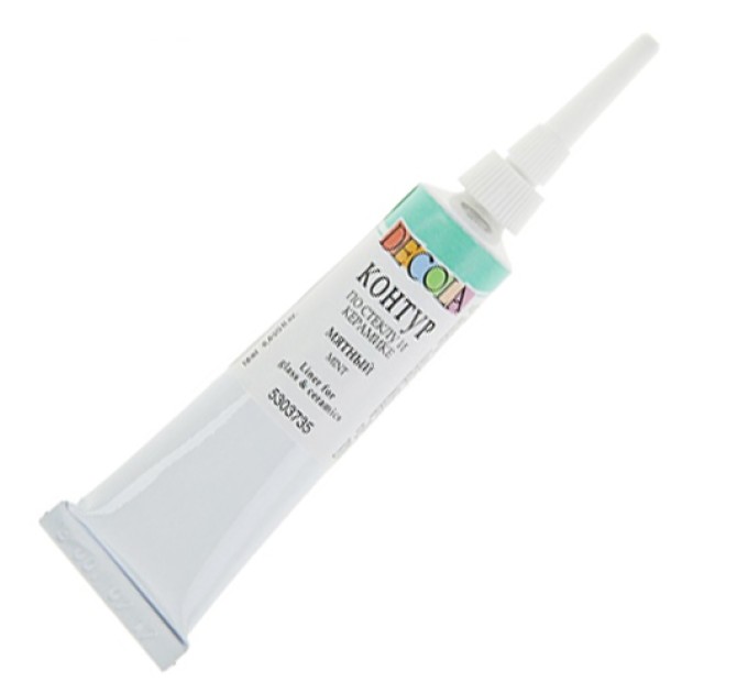 Контуры по стеклу и керамике 18 мл, мятный, DECOLA 5303735