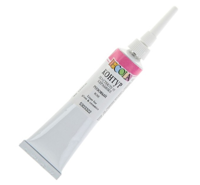 Контуры по стеклу и керамике 18 мл, розовый, DECOLA 5303322