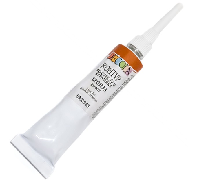 Контуры по стеклу и керамике 18 мл, бронза, DECOLA 5303963