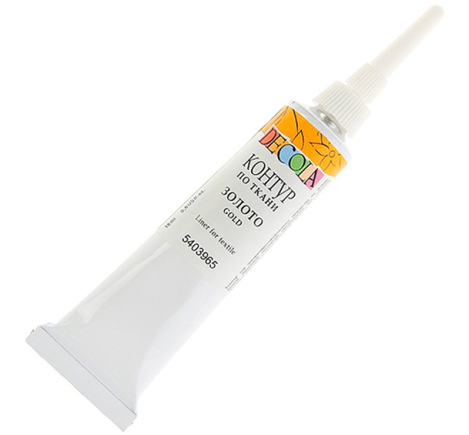 Контур по ткани, золото, DECOLA 5403965