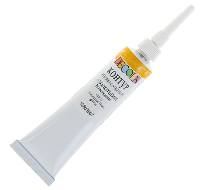 Контур универсальный, золотой с блестками, 18 мл, DECOLA 13603967