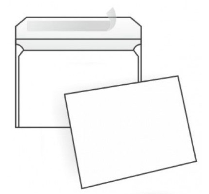 Конверт бумажный, С6 (114х162), б/п, 0+0, силикон, Гознак (Борисов)