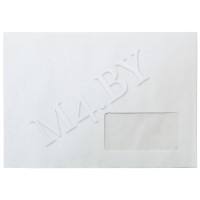 Конверт бумажный, С5 (162х229), б/п, 0+0, окно, силикон, Гознак (Борисов)