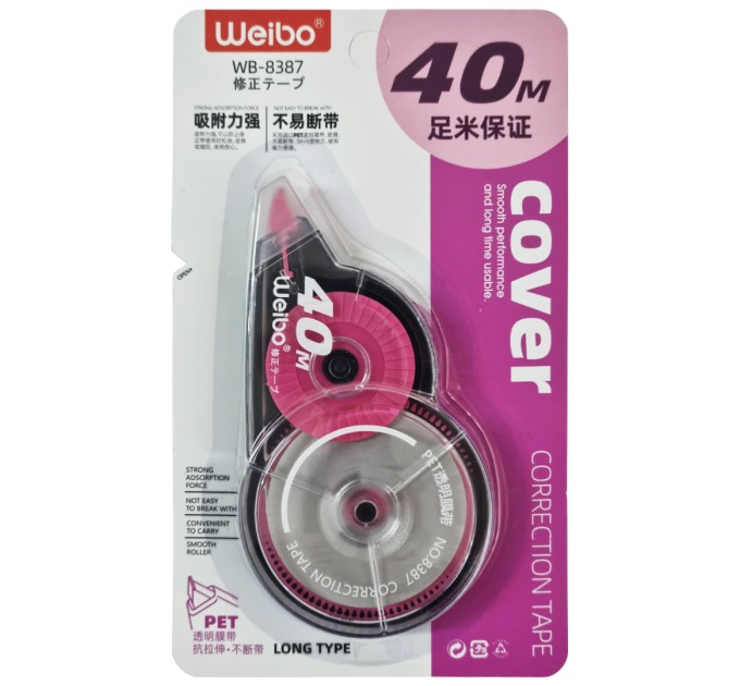 Корректирующая лента в роллере 5 мм х 40 м, «COVER» WB-8387