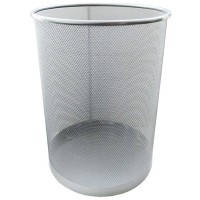 Корзина для бумаг 19 л., металлическая, серебро L5001
