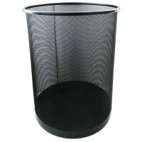 Корзина для бумаг 19 л., металлическая, черная L5001