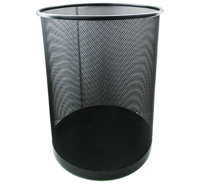 Корзина для бумаг 19 л., металлическая, черная L5001