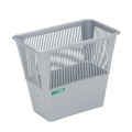Корзина для бумаг 12 л., серая, прямоугольная 32кр