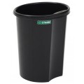 Корзина для бумаг 12 л., цельная, черная 11кр