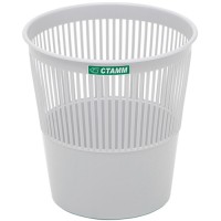 Корзина для бумаг 9 л., серая, СТАММ 22кр