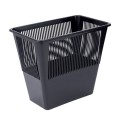 Корзина для бумаг 12 л., черная, прямоугольная 31кр