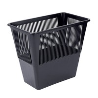 Корзина для бумаг 12 л., черная, прямоугольная 31кр