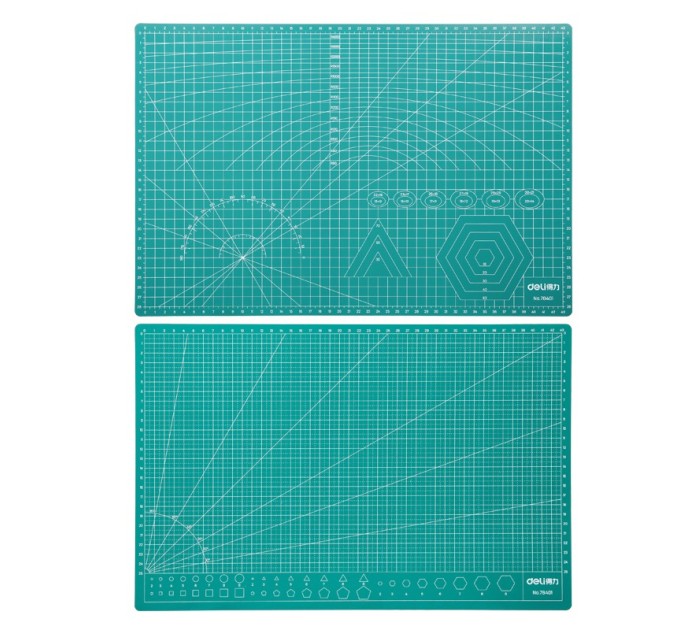 Коврик для резки A3, с разметочной сеткой, зеленый 78401