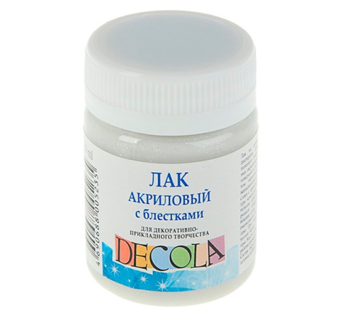 Лак акриловый DECOLA, с блестками, 50 мл 5828958