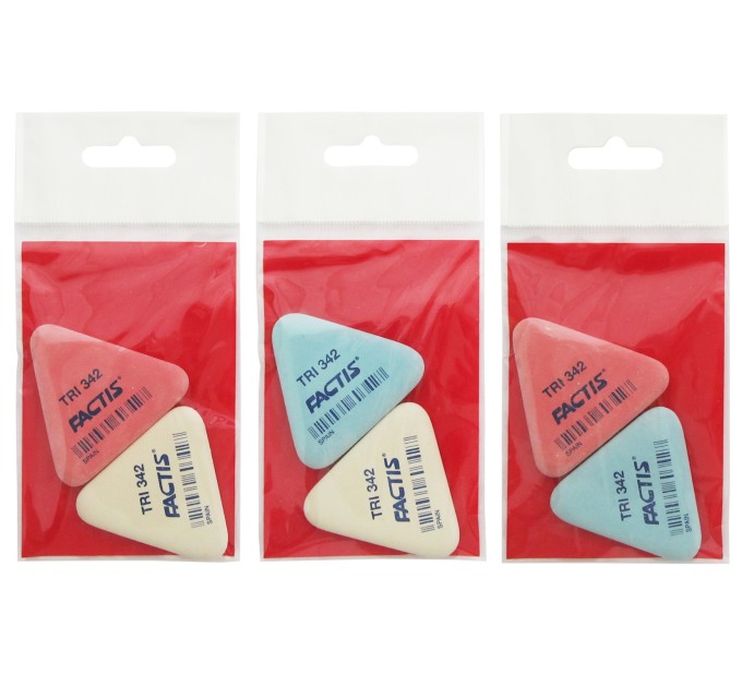 Набор ластиков треугольных 2 шт, TRI342 PNFTRI342бл