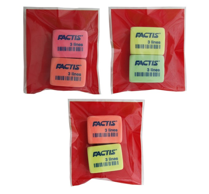 Набор ластиков 2 шт, 3 Lines CPF3LINESбл