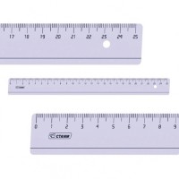 Линейка 25 см, пластиковая, прозрачная, тонированная 24лн
