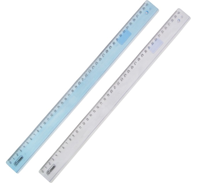 Линейка 40 см, «Crystal», пластиковая, тонированная 1300лн