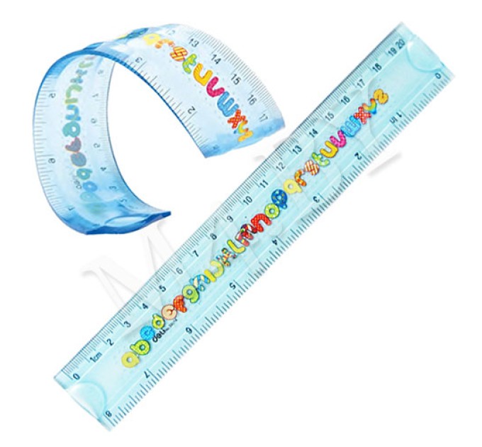 Линейка 20 см гибкая 38014