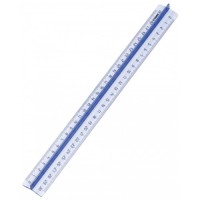 Линейка 30 см, с держателем, прозрачная, тонированная 44лн