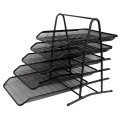 Лоток горизонтальный 5 отделений, металлический, черный W2005