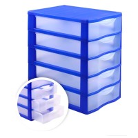 Бокс универсальный, 5 отделений, лотки прозрачные, синий 41уб Бокс универсальный, 5 отделений, лотки прозрачные, синий 41уб