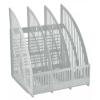 Лоток вертикальный сборный, 3 секции, LINE, серый 455лт Лоток вертикальный сборный, 3 секции, LINE, серый 455лт