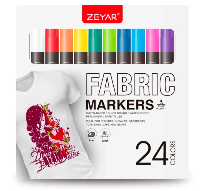 Набор маркеров для ткани 24 цвета ZP1141