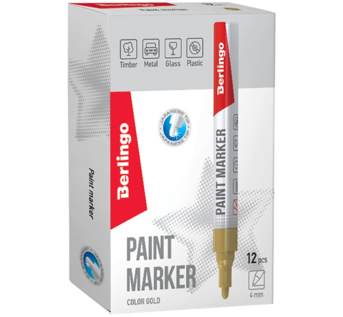 Маркер-краска золото, UNILINE PA400, 2.0-4.0 мм BMk_02114