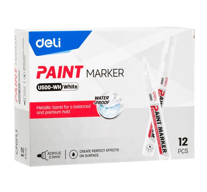Маркер-краска PAINT, белый, 2.0 мм U500-WH