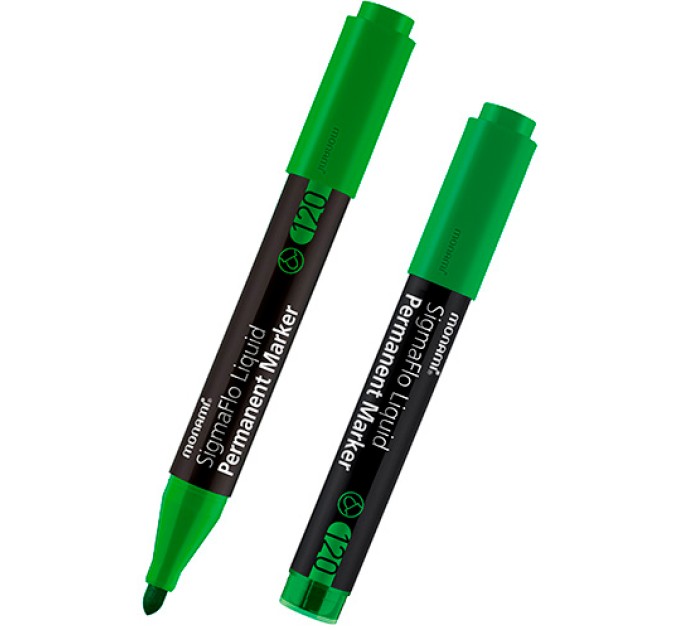 Маркер перманентный 120, зеленый, 2.0 мм, MonAmi