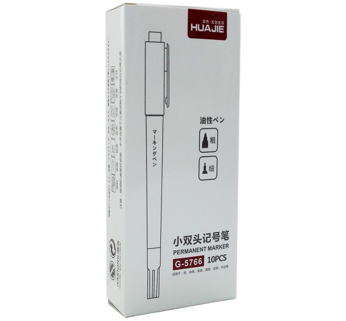 Маркер перманентный двусторонний черный G5766