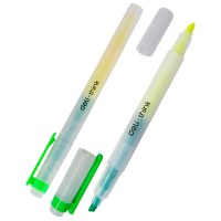 Маркер текстовыделитель двусторонний, желтый/зеленый 35304U