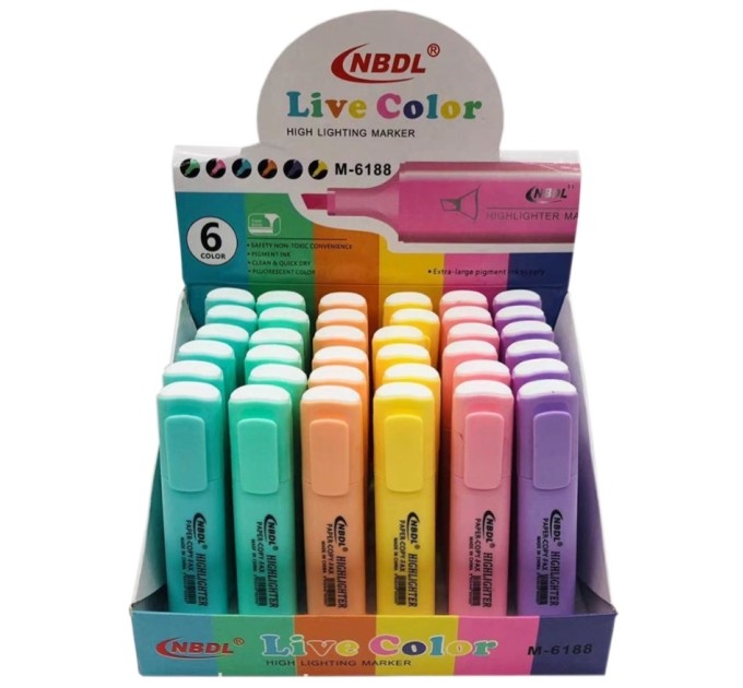 Маркер текстовыделитель, пастельный розовый M-6188-pink