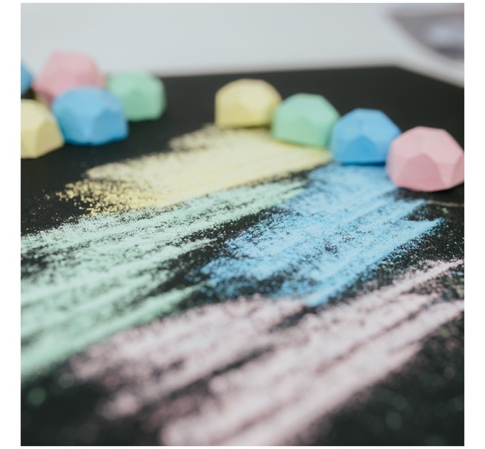 Мелки фигурные для асфальта «Малыш», камешки, 12 шт., пластиковое ведро 150220218